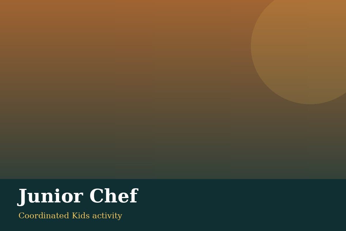 Young kids cooking together in a kitchen